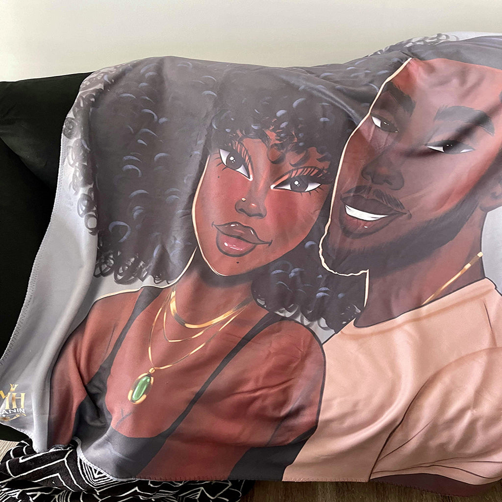 Sherpa Fleece Blanket Featuring Essence and Malik Smoke