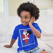 Toddler Black Santa Tee (2T-6T)