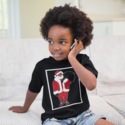 Toddler Black Santa Tee (2T-6T)